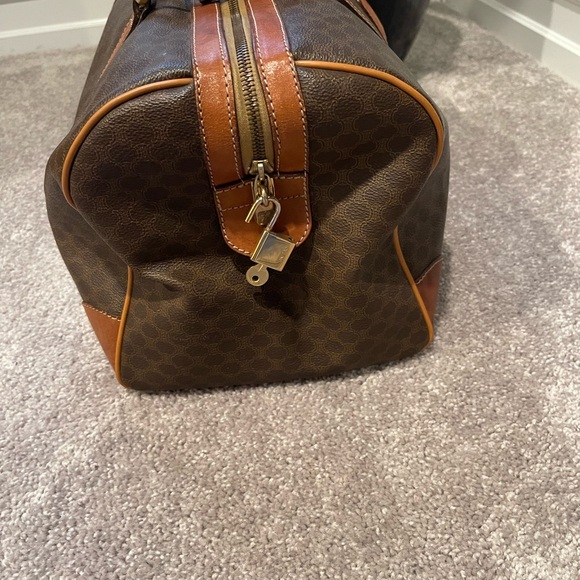 Vintage Celine Brown Macadam print Boston bag - Picture 4 of 9